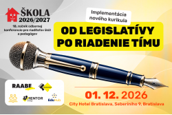 Už 18. ročník konferencie ŠKOLA 2026/2027 sa blíži   